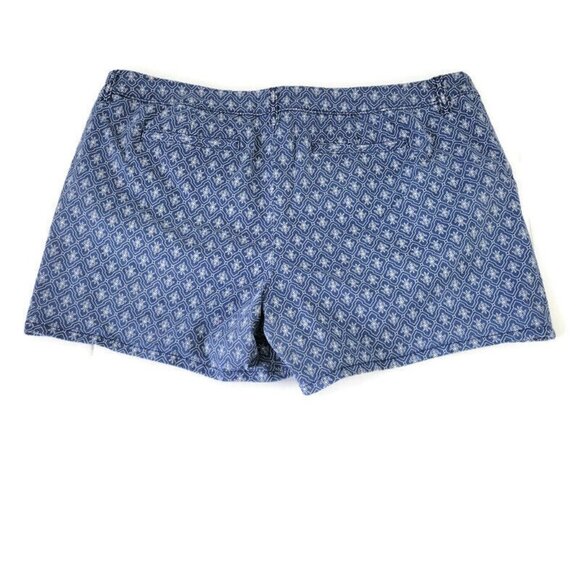 Liz Claiborne Womens Shorts 18 Classic Blue Floral Casual Zip Fly FLO209E - Picture 5 of 10